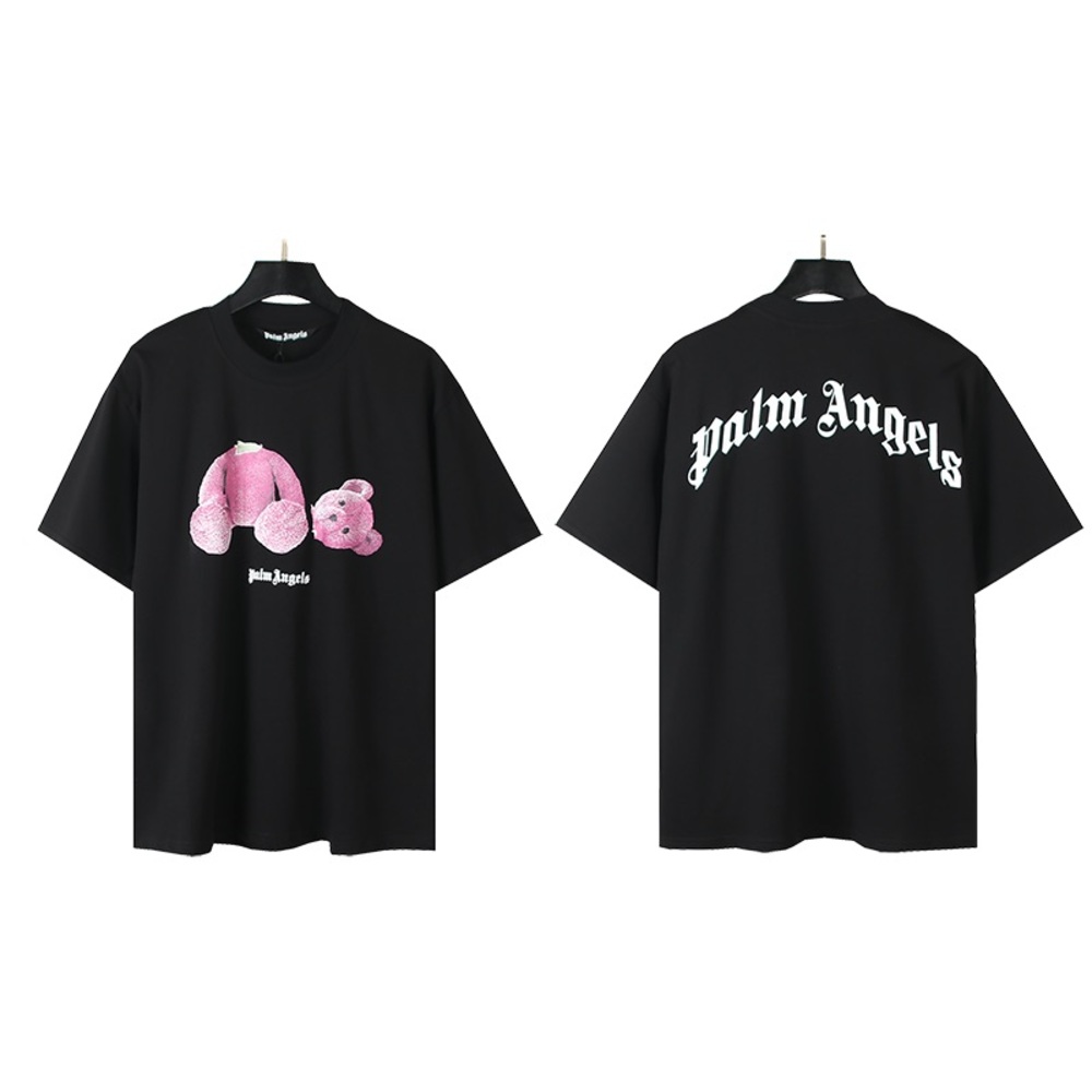Palm Angels Black and White Short Sleeve Tee